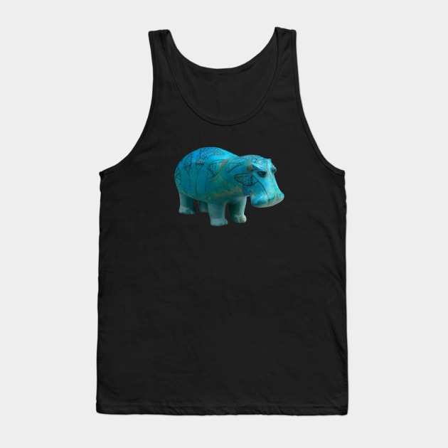 William the Hippo-  Ancient Egyptian figurine Tank Top by Off the Page